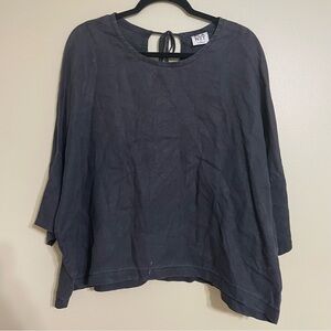 PLANET by Lauren G linen tie back‎ blouse OS